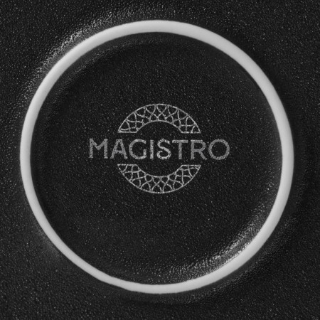 Porcelain plate Magistro line, d = 20.5 cm, black color-4