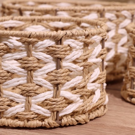 Set of wicker baskets, 3 pcs, 23x19x15 cm-2