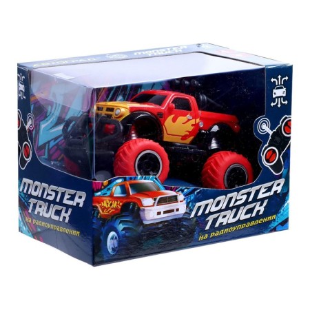 Radio -controlled jeep "graffiti", works on batteries, the color of red-7