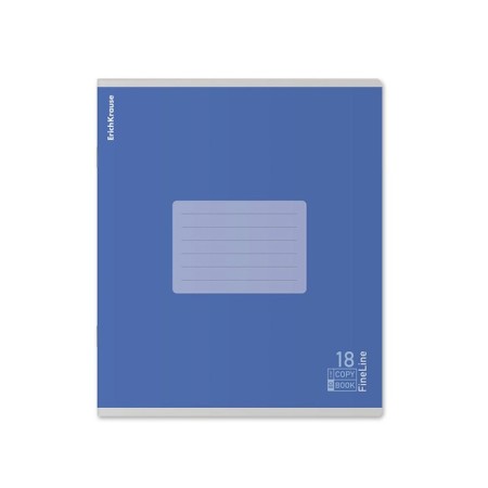 Notebook 18 sheets, ruler, erichkrause, fineline, matte lamination, block 80 g/m2 mix