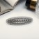Halfish hair clip "Briana" oval, 7 cm, silver