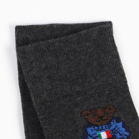 Male socks, gray/bear, size 44-45-2