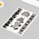 Tattoo on the body black "Flower ornaments" 21x14.8 cm