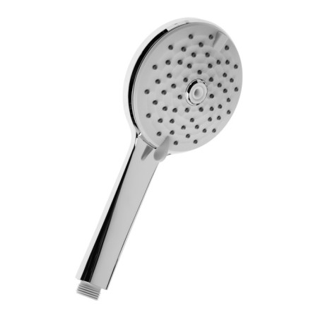 Showing watering can Zein Z3643, D = 115 mm, 4 modes with pressure, plastic, chromium color
