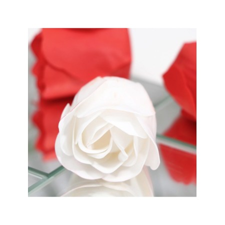 Soap roses, white and red, set of 6 pcs.-5