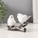 Polystone souvenir "Two white sparks on a branch" 6.5x11x6.5 cm