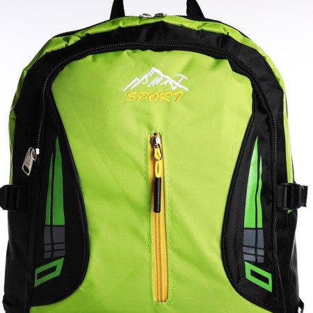 A backpack on a zipper with an increase, 65l, 4 external pockets, green color-4