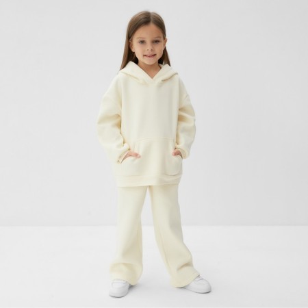 Children's costume with the basis (sweatshirt, trousers) KAFTAN R.32 (110-116), milk