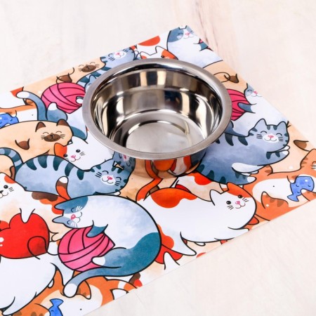 Rug for a bowl "Foolish cat" 43x28 ​​cm-2