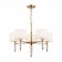 Suspended EVOLUCE lamp. Sle105713-05. Ramer. 5x40 watts, E14, 65x65x45 cm, brass color, transparent