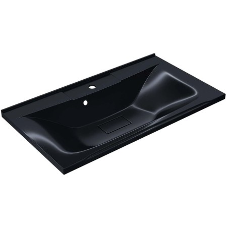 Snow -out sink Uperwood Elen, 75 cm, with a decorative lid, black metal-1