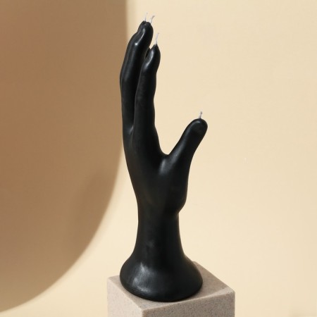 Interior candle "Women's hand", black, 225*85 mm-1