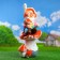 Garden figure "Gnome fly agaric on the mushroom", 71x33cm