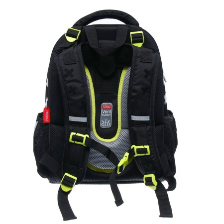 Frame backpack 38 x 29 x 17 cm, Hatber Ergonomic Classic "Without Rules" Black/Yellow NRK_85041-4