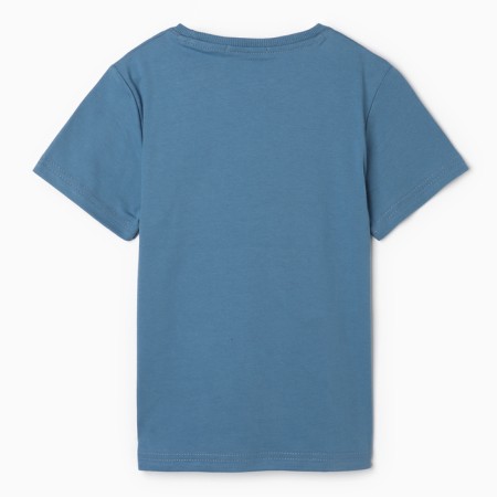T -shirt for a boy, blue color, height 134 cm-3