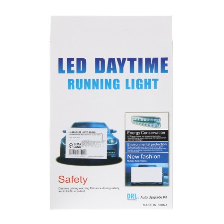 Daytime running lights, 12 V, 24 W, 8 LED, 6500 K, wire 80 cm, set 2 pcs-7
