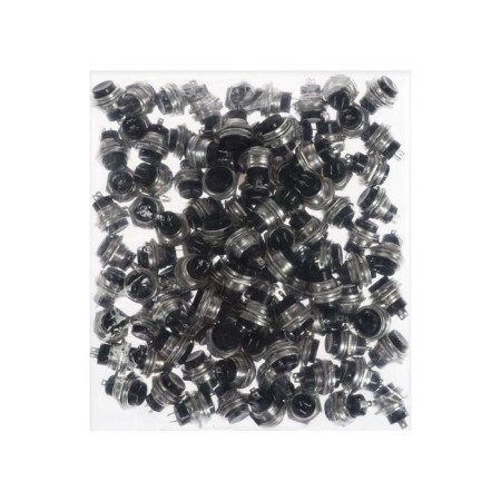 Switch-Knopka, 250 V, 2 A, On-OFF, 2C, D = 16.2 mm, without fixation, metal, black-2
