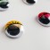 Eyes with glue -based cilia, set of 18 pcs., Size: 2 cm
