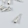 Decor for creativity Metal "Rocket" set 8 pcs silver 1x2.3 cm