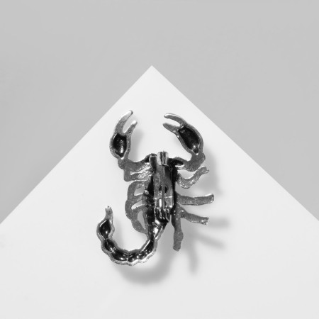 Brooch "Scorpio", color black silver-2