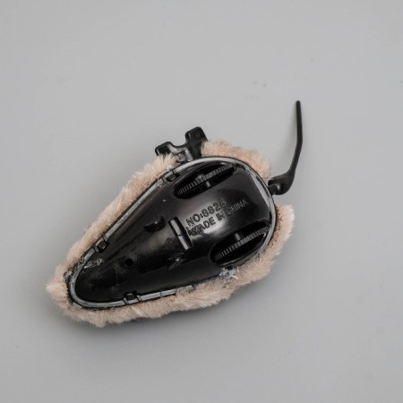 The mouse is a cloth fur small, 8.5 cm, gray-5