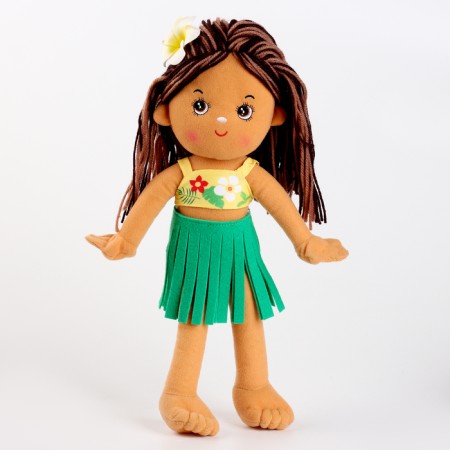Soft toy "doll" in a Hawaiian suit, 35 cm