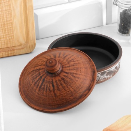 Frying with a lid "Ornament", 0.65 l. x 9.5 x 15 x 15 cm-1