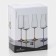 A set of glass glasses for champagne Rainbow Fresh, 210 ml, decor, 6 pcs