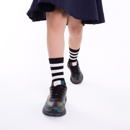Golphs children, black color with white stripes, size 18-20-4