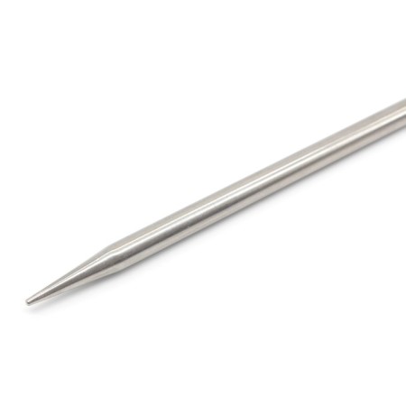 The knitting needles are circular, metal, 80 cm/5.0 mm-2