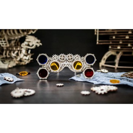 Wooden designer 3D "Steam-punk Goggla glasses"-6