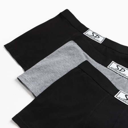 A set of men's boxers (3pcs), black/gray color, rr 54 (xxl)-1