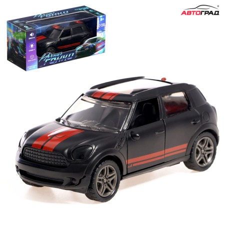 The machine "Night Racing", metal, inertia, doors, light and sound effects, 1:32, black color, open