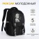 School backpack on lightning, 5 pockets, black color