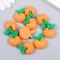 Decor for creativity plastic "Orange with leaves" set of 10 pcs 2.5x2 cm
