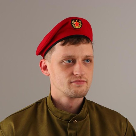 He takes the military "cray" for adults, p. 56–58, color red mix-1