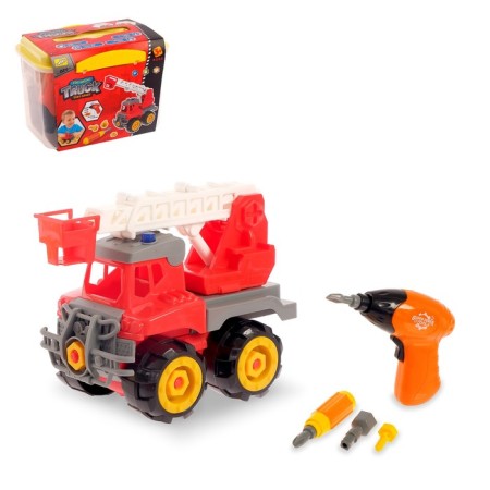 The designer of the screw "Fire machine", 18 parts, with an electric screwdriver