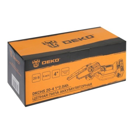 DREAL DREASTE DEKO DKCHS 20-4 063-4480, 20 V, 2 Ah, Li-Ion AKBH1 pcs, ZU-12
