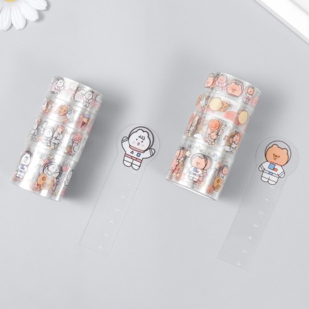 Adhesive tape plastic "Cosmo-Zevry" nr 4pc+laying width. 1.5/2/3 cm dl. 2 m mix 4x4x10 cm