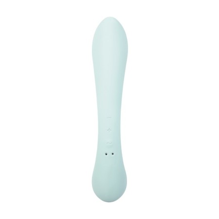 Unrealistic vibrator Satiffyer Triple OH, 24 cm, silicone, blue color-10