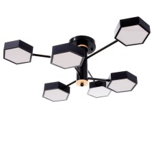 Chandelier 1318/6BK LED 144W 3000-6000K black 71x65x25 cm Bayerlux