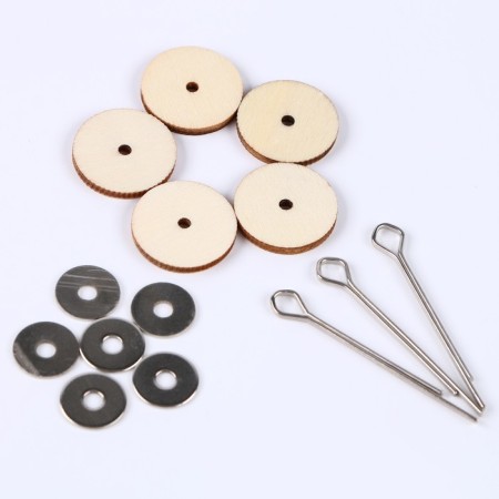 Fastards for the joints of toys, discs 20 pcs. 2 cm, washers 20 pcs., Shplint 10 pcs.-1