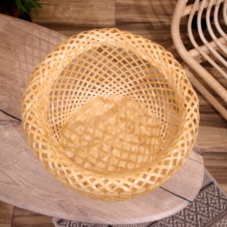 Vase wicker, from bamboo 40x40x25 cm-2