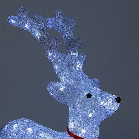 LED figure "Great deer" 40 × 60 × 20 cm, acrylic, 72 LED, 220 V, glow of white-1