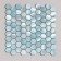 Self -adhesive panel 30*30cm mosaic honeycomb, turquoise