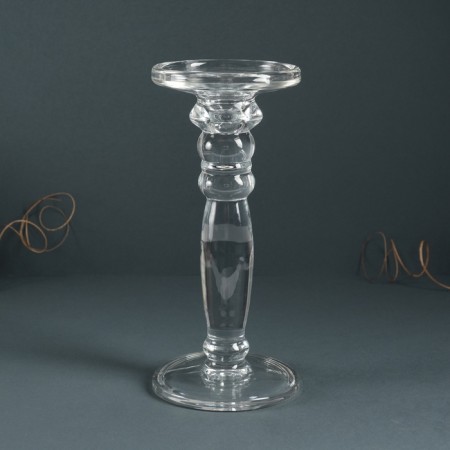 Glass of glass per 1 candle "Neo" transparent 24x11x11 cm-1