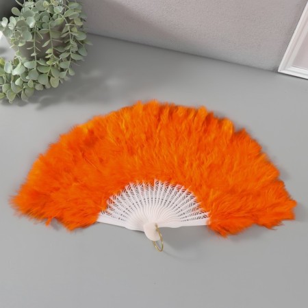 Fan plastic, feather "orange" h = 26 cm 25 blades 3x50x26 cm