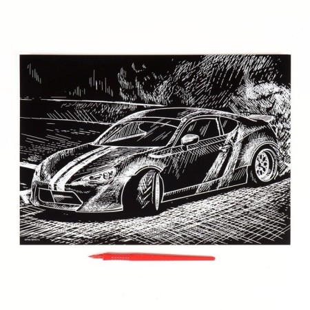 Engraving "drift" with a metallic effect "silver" A4-2