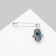 Small-cone "hand of happiness", 2 cm, blue color in silver