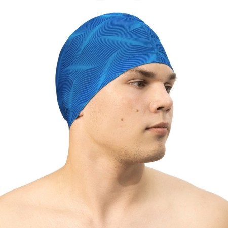 Шапочка для плавания взрослая ONLYTOP Swim, тканевая, обхват 54-60 см-3